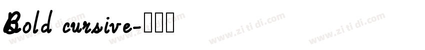 Bold cursive字体转换